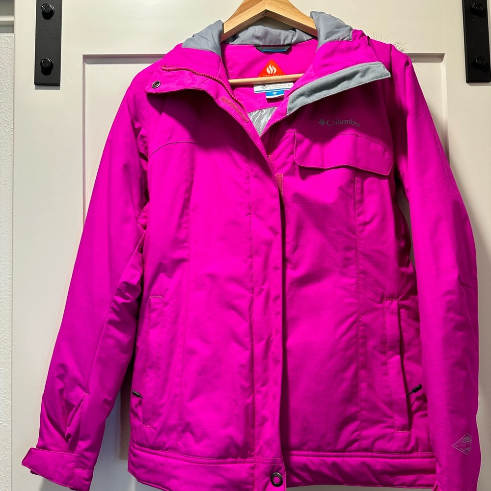 Hot/Neon Pink Columbia Omni Heat Ski Jacket